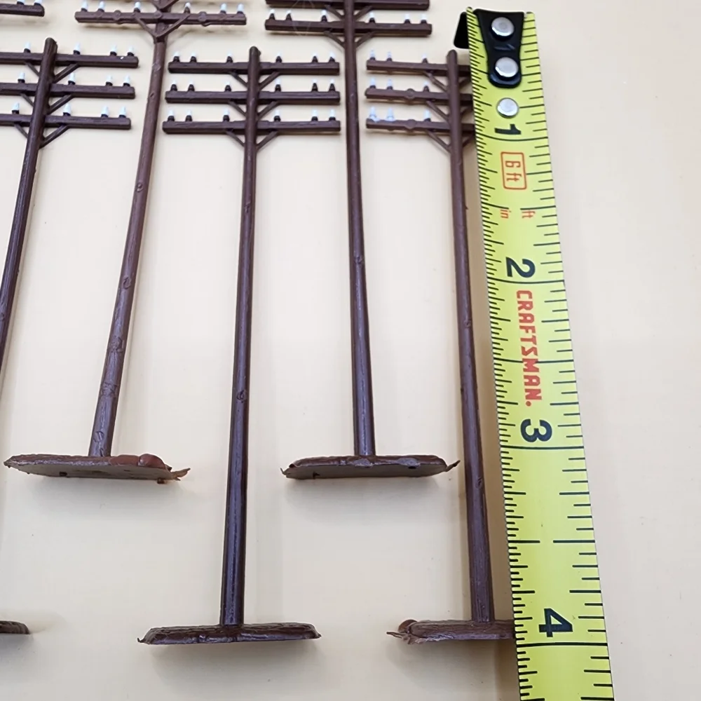 Bachmann HO Scale Train Accessories Lot 10 Telephone Poles 4